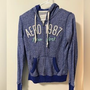 Zip up hoodie blue